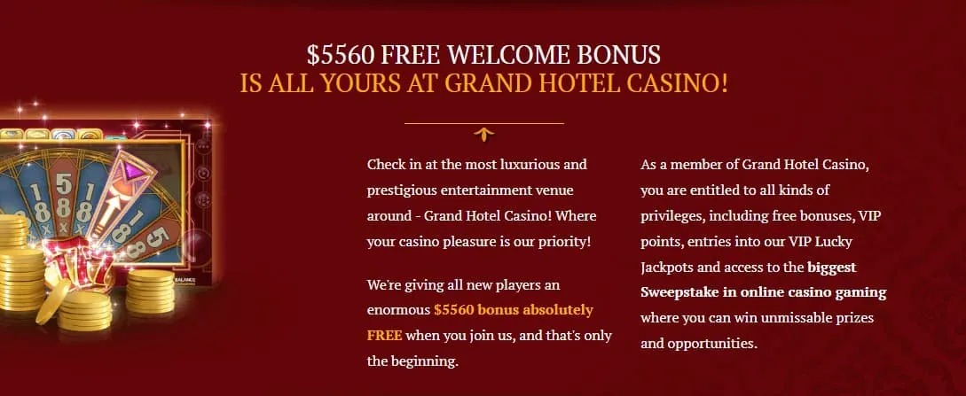 grandhotel casino welcome bonus